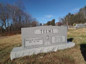 Double Upright Headstone | Georgia Grey Granite
