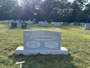 Double Granite Grey Headstone