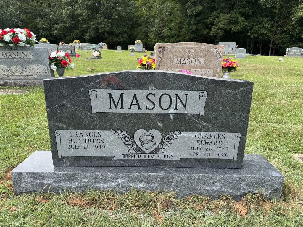 American Black Granite - Double Headstone Monument
